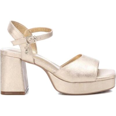 XTI Sandalias De Tacón Con Plataforma Oro Talla 39 XTI Sandalias De Tacón Con Plataforma Oro Talla 39
