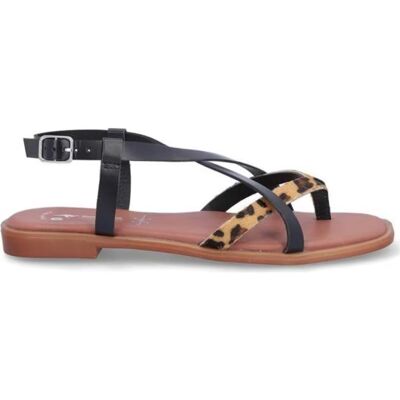 KANGAROOS Sandalias Con Tiras Cruzadas Y Detalle Animal Print Negronegro Talla 36 KANGAROOS Sandalias Con Tiras Cruzadas Y Detalle Animal Print Negronegro Talla 36