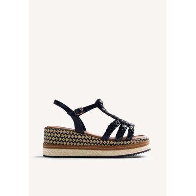 GIOSEPPO Sandalia Harcourt Con Cuña Y Plataforma - Referencia 78112-P Negro Talla 41 GIOSEPPO Sandalia Harcourt Con Cuña Y Plataforma - Referencia 78112-P Negro Talla 41