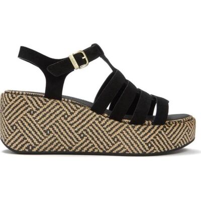 FITFLOP Sandalias Plataforma Graphic-Weave A5o-001 Negro Talla 37 FITFLOP Sandalias Plataforma Graphic-Weave A5o-001 Negro Talla 37