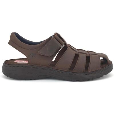 FLUCHOS Sandalias F2198 De Piel Con Cierre De Velcro Marron Talla 41 FLUCHOS Sandalias F2198 De Piel Con Cierre De Velcro Marron Talla 41