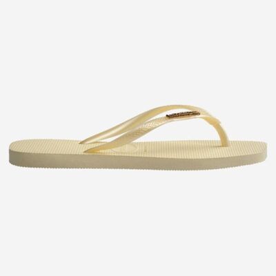 Havaianas Chanclas Square Logo Metallic Beige Beig Talla 39-40 Havaianas Chanclas Square Logo Metallic Beige Beig Talla 39-40