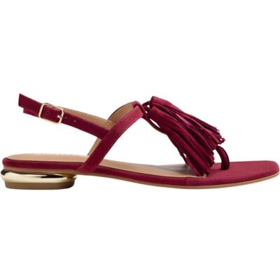 GIOSEPPO Sandalias Planas Escanaba Con Flecos En Piel Burdeos Varios Colores Talla 39 GIOSEPPO Sandalias Planas Escanaba Con Flecos En Piel Burdeos Varios Colores Talla 39