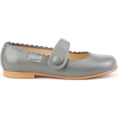 ANGELITOS Bailarinas De Niña Zapato Francesitas Piel 1512 Gris Talla 33 ANGELITOS Bailarinas De Niña Zapato Francesitas Piel 1512 Gris Talla 33