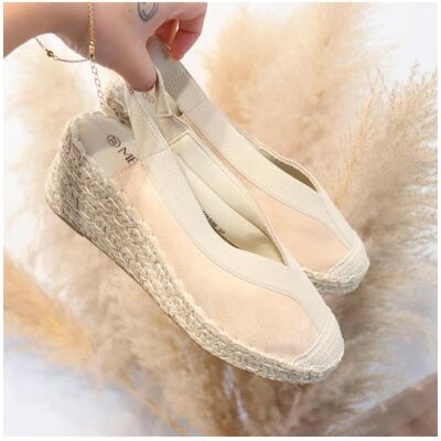 PINKDESERT Alpargatas Con Cuña Para Mujer Beige Beig Talla 37 PINKDESERT Alpargatas Con Cuña Para Mujer Beige Beig Talla 37