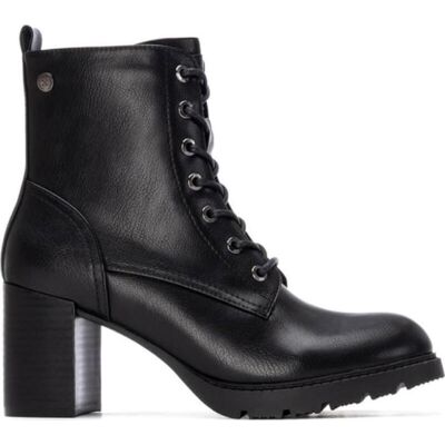 XTI Botín 144298 Con Tacón Y Cordones Negro Talla 39 XTI Botín 144298 Con Tacón Y Cordones Negro Talla 39