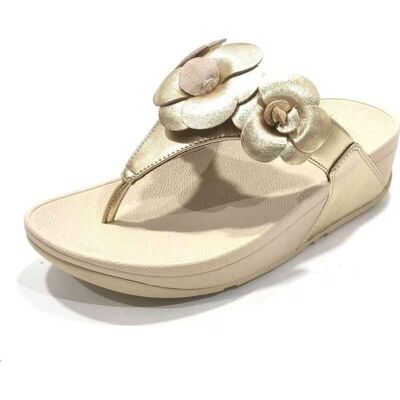 FITFLOP Sandalias A4n-675 Con Adorno Floral Platino Talla 38 FITFLOP Sandalias A4n-675 Con Adorno Floral Platino Talla 38