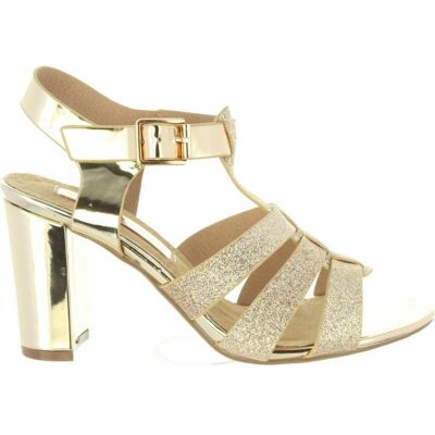 XTI Sandalias De Mujer 30615 Glitter Oro Talla 38 XTI Sandalias De Mujer 30615 Glitter Oro Talla 38