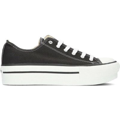VICTORIA Tribu Doble Lona Negra 1061100 - Zapatillas Plataforma Bajas Negro Talla 36 VICTORIA Tribu Doble Lona Negra 1061100 - Zapatillas Plataforma Bajas Negro Talla 36