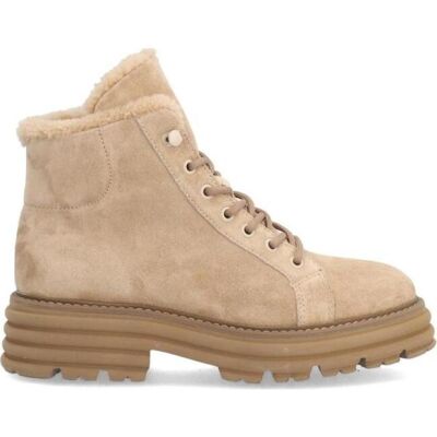 ALPE Botines De Ante Beige Con Suela Track Noisette Talla 37 ALPE Botines De Ante Beige Con Suela Track Noisette Talla 37