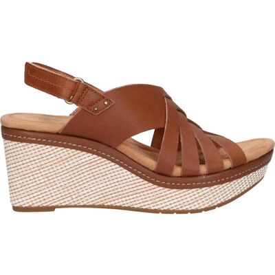 Clarks Sandalias De Mujer 26171533 Elleri Grace Tan Leather Talla 37 Clarks Sandalias De Mujer 26171533 Elleri Grace Tan Leather Talla 37