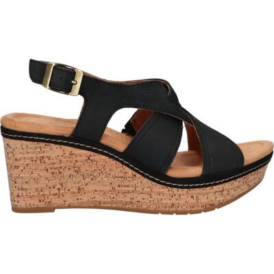 Clarks Sandalias De Mujer 26171444 Elleri Rae Black Nubuck Talla 36 Clarks Sandalias De Mujer 26171444 Elleri Rae Black Nubuck Talla 36