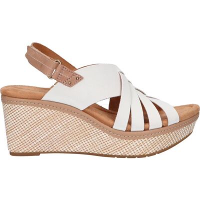 Clarks Sandalias De Mujer 26171534 Elleri Grace White Leather Talla 35 Clarks Sandalias De Mujer 26171534 Elleri Grace White Leather Talla 35