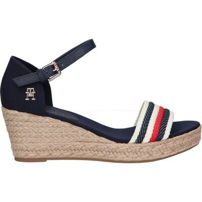 Tommy Hilfiger Sandalias De Mujer Fw0fw07078 Mid Wedge Corporate Dw6 Space Blue Talla 41 Tommy Hilfiger Sandalias De Mujer Fw0fw07078 Mid Wedge Corporate Dw6 Space Blue Talla 41
