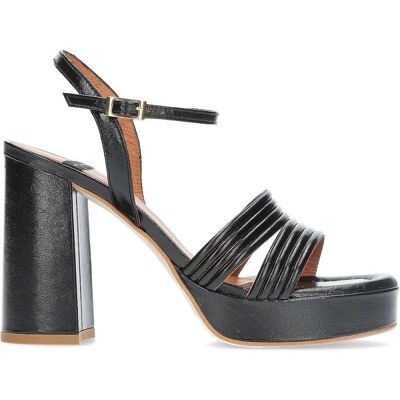 ANGEL ALARCON Sandalias De Mujer Zapatos Con Tacon Amber Negro Talla 35 ANGEL ALARCON Sandalias De Mujer Zapatos Con Tacon Amber Negro Talla 35