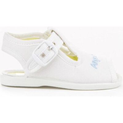ANGELITOS Sandalias De Niña Y Niño Sandalia Lona 117 Blanco Talla 23 ANGELITOS Sandalias De Niña Y Niño Sandalia Lona 117 Blanco Talla 23