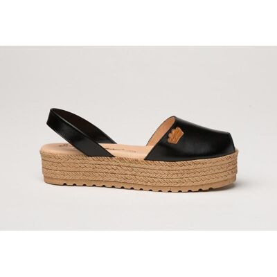 EVA MAÑAS De Mujer Ibicenca Napa Gel-Memory Foam 1258 Negro Talla 40 EVA MAÑAS De Mujer Ibicenca Napa Gel-Memory Foam 1258 Negro Talla 40