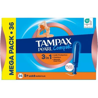 TAMPAX Compak Pearl Super Plus 36 Ud TAMPAX Compak Pearl Super Plus 36 Ud