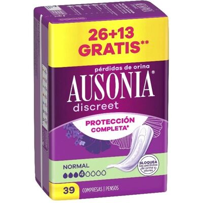 Compresas para incontinencia normal Discreet Ausonia - 26 uds Compresas para incontinencia normal Discreet Ausonia - 26 uds