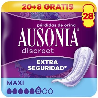 Ausonia Discreet Maxi - 20 uds - Compresas de incontinencia Ausonia Discreet Maxi - 20 uds - Compresas de incontinencia