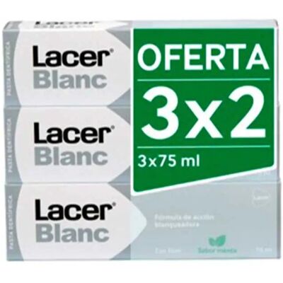 lacer Blanc Plus Pasta Menta Lote De 3X lacer Blanc Plus Pasta Menta Lote De 3X