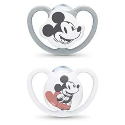 NUK Space Mickey Gris Silicona 0-6 Meses L-2 NUK Space Mickey Gris Silicona 0-6 Meses L-2