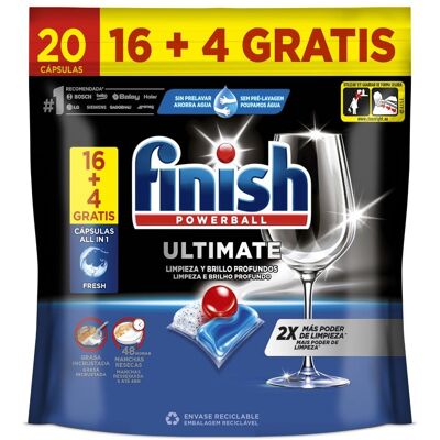 FINISH Pastillas Ultimate Regular 16 Ud FINISH Pastillas Ultimate Regular 16 Ud