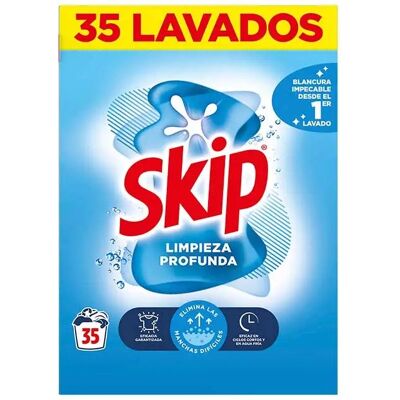 SKIP Detergente Lavadora En Polvo Con Aceleradores De Lavado 35 Dosis SKIP Detergente Lavadora En Polvo Con Aceleradores De Lavado 35 Dosis