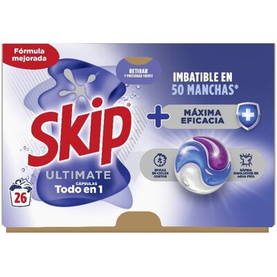 SKIP Detergente Capsulas Ultimate Todo En 1 Maxima Eficacia SKIP Detergente Capsulas Ultimate Todo En 1 Maxima Eficacia