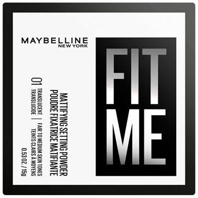 MAYBELLINE NEW YORK Fit Me Polvos Fijadores Mate 01 Translucent MAYBELLINE NEW YORK Fit Me Polvos Fijadores Mate 01 Translucent