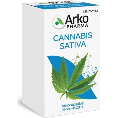 Arkopharma Cápsulas Cannabis Sativa 45 - Suplemento natural Arkopharma Cápsulas Cannabis Sativa 45 - Suplemento natural
