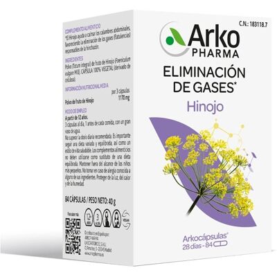 Arkopharma Hinojo 84 Cápsulas - Apoyo Digestivo Arkopharma Hinojo 84 Cápsulas - Apoyo Digestivo