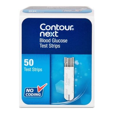 Tiras de prueba de glucosa en sangre Bayer Contour Next - Medición de glucosa Tiras de prueba de glucosa en sangre Bayer Contour Next - Medición de glucosa
