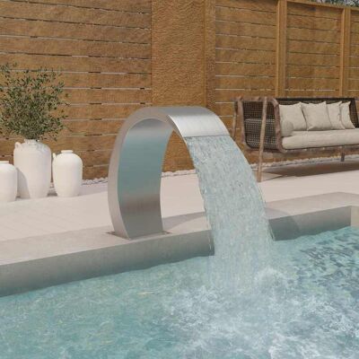 cascada de piscina vidaXL - acero inoxidable 304 con LED - decoración de jardín cascada de piscina vidaXL - acero inoxidable 304 con LED - decoración de jardín