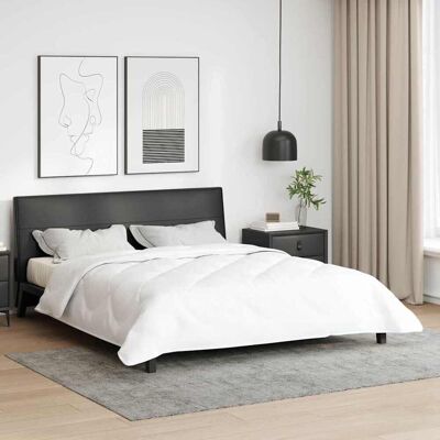 vidaXL Edredón de Verano 240 x 202 x 3 cm Verano Poliéster Blanco Blanco vidaXL Edredón de Verano 240 x 202 x 3 cm Verano Poliéster Blanco Blanco