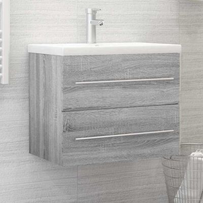 vidaXL Gabinete de lavabo gris Sonoma de pared - 60x38.5x48 cm vidaXL Gabinete de lavabo gris Sonoma de pared - 60x38.5x48 cm