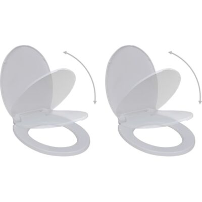 Asientos de inodoro con tapas de cierre suave 2 piezas - Asiento WC Asientos de inodoro con tapas de cierre suave 2 piezas - Asiento WC