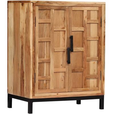 vidaXL Aparador de madera maciza de acacia marrón 60x35x76 cm Marrón vidaXL Aparador de madera maciza de acacia marrón 60x35x76 cm Marrón