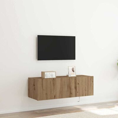 Vidaxl Armario de TV de madera con luces LED - 100x35x31 cm Vidaxl Armario de TV de madera con luces LED - 100x35x31 cm