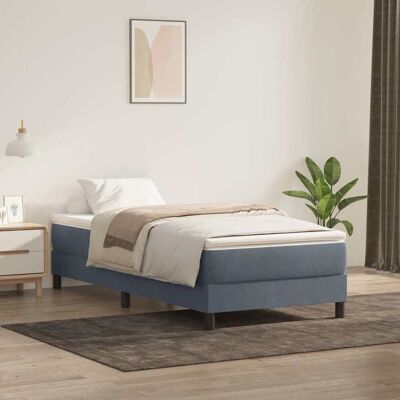 Cama VIDAXL con Somier - Gris oscuro - 80x220cm Cama VIDAXL con Somier - Gris oscuro - 80x220cm