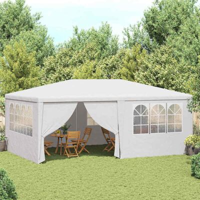 Conjunto de Muebles de Jardín vidaXL 4x6 m Blanco - Muebles de Jardín Conjunto de Muebles de Jardín vidaXL 4x6 m Blanco - Muebles de Jardín