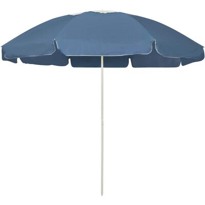 vidaXL Sombrilla de playa azul 240 cm - Sombrilla de playa vidaXL Sombrilla de playa azul 240 cm - Sombrilla de playa