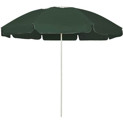 vidaXL Sombrilla de playa 240 cm verde - Sombrilla de playa vidaXL Sombrilla de playa 240 cm verde - Sombrilla de playa