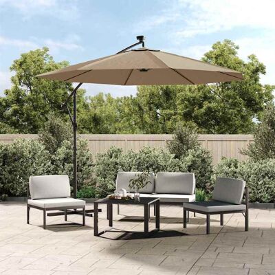 Tela de repuesto para sombrilla voladiza Taupe para jardín y patio - Tela de sombrilla Tela de repuesto para sombrilla voladiza Taupe para jardín y patio - Tela de sombrilla