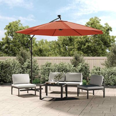 vidaXL Tela de Repuesto para Sombrilla Voladiza - 300 cm - Terracota - Protección UV vidaXL Tela de Repuesto para Sombrilla Voladiza - 300 cm - Terracota - Protección UV