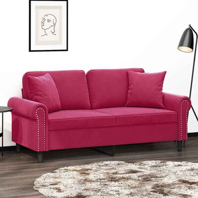 Sofá de Terciopelo VIDAXL 2 Plazas - Diseño Moderno & Cojines Sofá de Terciopelo VIDAXL 2 Plazas - Diseño Moderno & Cojines