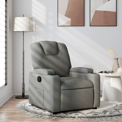 vidaXL Sillón reclinable de tela gris oscuro Gris vidaXL Sillón reclinable de tela gris oscuro Gris
