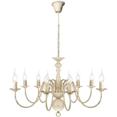 Lámpara de araña de metal blanco antiguo vidaXL - Luz de techo Lámpara de araña de metal blanco antiguo vidaXL - Luz de techo