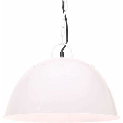 vidaXL Lámpara colgante vintage estilo industrial 25W blanca redonda 41 cm E27 - Lámpara colgante vidaXL Lámpara colgante vintage estilo industrial 25W blanca redonda 41 cm E27 - Lámpara colgante