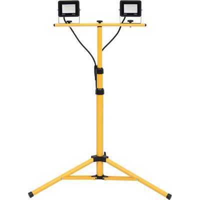 vidaXL Foco LED con trípode 2x20 W blanco frío Negro vidaXL Foco LED con trípode 2x20 W blanco frío Negro